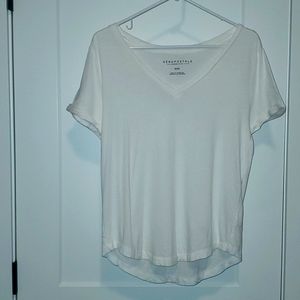 Aeropostale white short sleeve top sz M